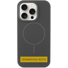 Чехол Silicone Case Full Protective (AA) NO LOGO with MagSafe для Apple iPhone 14 Plus (6.7) - Серый / Dark Gray