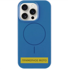 Чехол Silicone Case Full Protective (AA) NO LOGO with MagSafe для Apple iPhone 15 (6.1) - Синий / Denim Blue