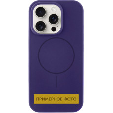 Чехол Silicone Case Full Protective (AA) NO LOGO with MagSafe для Apple iPhone 15 (6.1) - Фиолетовый / Elderberry