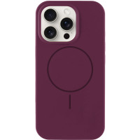 Чохол Silicone Case Full Protective (AA) NO LOGO with MagSafe для Apple iPhone 15 Pro Max (6.7) - Бордовий / Plum