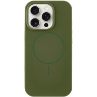 Чохол Silicone Case Full Protective (AA) NO LOGO with MagSafe для Apple iPhone 15 Pro Max (6.7) - Зелений / Cyprus Green
