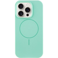 Чохол Silicone Case Full Protective (AA) NO LOGO with MagSafe для Apple iPhone 15 Pro Max (6.7) - Зелений / Spearmint