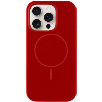 Чохол Silicone Case Full Protective (AA) NO LOGO with MagSafe для Apple iPhone 15 Pro Max (6.7) - Червоний / Deep Red