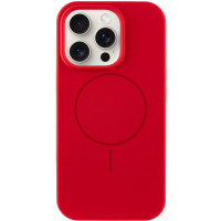 Чехол Silicone Case Full Protective (AA) NO LOGO with MagSafe для Apple iPhone 15 Pro Max (6.7) - Красный / Red