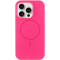 Чехол Silicone Case Full Protective (AA) NO LOGO with MagSafe для Apple iPhone 15 Pro Max (6.7) - Розовый / Barbie pink