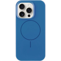 Чохол Silicone Case Full Protective (AA) NO LOGO with MagSafe для Apple iPhone 15 Pro Max (6.7) - Синій / Denim Blue