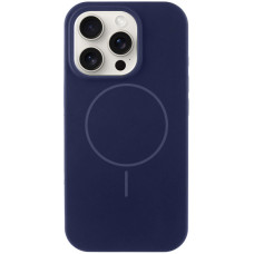 Чехол Silicone Case Full Protective (AA) NO LOGO with MagSafe для Apple iPhone 15 Pro Max (6.7) - Темно-синий / Midnight blue