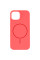 Чохол Silicone Case Full Protective (AA) NO LOGO with MagSafe для Apple iPhone 15 Plus (6.7) - Кавуновий / Watermelon red - фото
