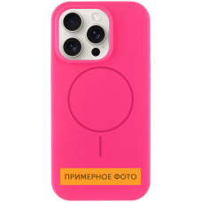 Чехол Silicone Case Full Protective (AA) NO LOGO with MagSafe для Apple iPhone 15 Plus (6.7) - Розовый / Barbie pink