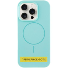 Чохол Silicone Case Full Protective (AA) NO LOGO with MagSafe для Apple iPhone 16 (6.1) - Бірюзовий / Light Turquoise
