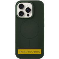 Чехол Silicone Case Full Protective (AA) NO LOGO with MagSafe для Apple iPhone 16 (6.1) - Зеленый / Dark Olive