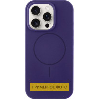 Чехол Silicone Case Full Protective (AA) NO LOGO with MagSafe для Apple iPhone 16 (6.1) - Фиолетовый / Elderberry