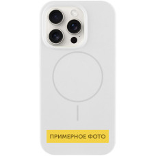 Чехол Silicone Case Full Protective (AA) NO LOGO with MagSafe для Apple iPhone 16 Plus (6.7) - Белый / White