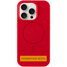 Чехол Silicone Case Full Protective (AA) NO LOGO with MagSafe для Apple iPhone 16 Plus (6.7) - Красный / Red