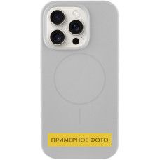 Чехол Silicone Case Full Protective (AA) NO LOGO with MagSafe для Apple iPhone 16 Plus (6.7) - Серый / Light Grey
