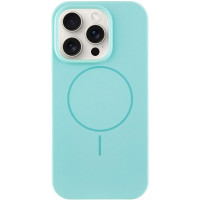 Чехол Silicone Case Full Protective (AA) NO LOGO with MagSafe для Apple iPhone 16 Pro Max (6.9) - Бирюзовый / Light Turquoise