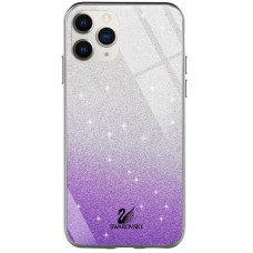TPU+Glass чехол Swarovski для Apple iPhone 11 Pro (5.8) - Фиолетовый