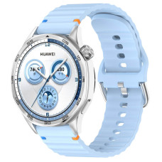 Силіконовий ремінець Wavy для Smart Watch 22mm Light Blue