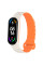 Ремінець Dual-color Magnetic для Xiaomi Mi Band 7/6/5/4/3 White / Orange - фото