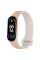 Ремінець Dual-color Magnetic для Xiaomi Mi Band 7/6/5/4/3 Beige / White - фото