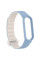Ремінець Dual-color Magnetic для Xiaomi Mi Band 7/6/5/4/3 Lilac Blue / White - фото