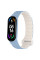 Ремінець Dual-color Magnetic для Xiaomi Mi Band 7/6/5/4/3 Lilac Blue / White - фото