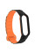Ремінець Dual-color Magnetic для Xiaomi Mi Band 7/6/5/4/3 Black / Orange - фото