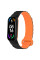 Ремінець Dual-color Magnetic для Xiaomi Mi Band 7/6/5/4/3 Black / Orange - фото