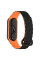 Ремінець Dual-color Magnetic для Xiaomi Mi Band 7/6/5/4/3 Black / Orange - фото