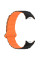 Ремінець Dual-color Magnetic для Xiaomi Mi Band 9/8/10 Black / Orange - фото