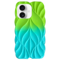 TPU чохол Leaf для Apple iPhone 16 (6.1) - Green / Aqua