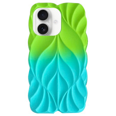 TPU чохол Leaf для Apple iPhone 16 (6.1) - Green / Aqua