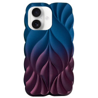 TPU чохол Leaf для Apple iPhone 16 (6.1) - Navy Blue / Plum
