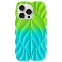 TPU чохол Leaf для Apple iPhone 16 Pro (6.3) - Green / Aqua
