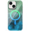 Чехол TPU Shiny Mountain (MagFit) для Apple iPhone 14 / 13 (6.1) - Green / Blue