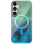 Чехол TPU Shiny Mountain (MagFit) для Samsung Galaxy S23 FE - Green / Blue
