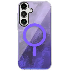 Чехол TPU Shiny Mountain (MagFit) для Samsung Galaxy S23 FE - Purple