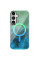 Чехол TPU Shiny Mountain (MagFit) для Samsung Galaxy S24 - Green / Blue - фото