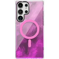 Чехол TPU Shiny Mountain (MagFit) для Samsung Galaxy S24 Ultra - Pink