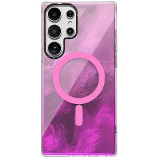 Чехол TPU Shiny Mountain (MagFit) для Samsung Galaxy S24 Ultra - Pink