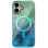 Чехол TPU Shiny Mountain (MagFit) для Apple iPhone 16 (6.1) - Green / Blue