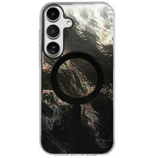 Чехол TPU Shiny Mountain (MagFit) для Samsung Galaxy S24 FE - Black