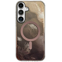 Чехол TPU Shiny Mountain (MagFit) для Samsung Galaxy S24 FE - Chocolate