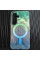 Чехол TPU Shiny Mountain (MagFit) для Samsung Galaxy S24 FE - Green / Blue - фото