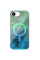 Чохол TPU Shiny Mountain (MagFit) для Apple iPhone 16e (6.1) - Green / Blue - фото