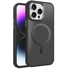 Чехол TPU+PC Carbon Mirage with MagSafe для Apple iPhone 13 Pro Max (6.7) - Black