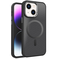 Чехол TPU+PC Carbon Mirage with MagSafe для Apple iPhone 13 / 14 (6.1) - Black