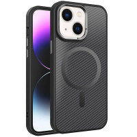 Чехол TPU+PC Carbon Mirage with MagSafe для Apple iPhone 15 (6.1) - Black
