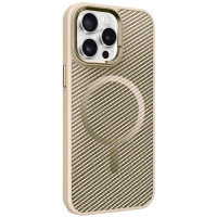 Чехол TPU+PC Carbon Mirage with MagSafe для Apple iPhone 15 Pro Max (6.7) - Antique White