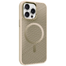 Чехол TPU+PC Carbon Mirage with MagSafe для Apple iPhone 15 Pro Max (6.7) - Antique White